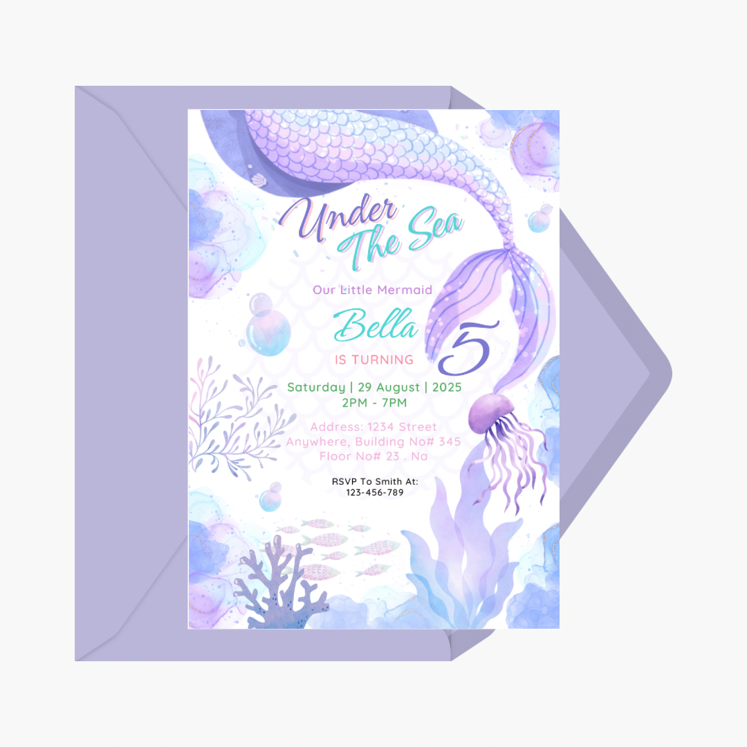 Under The Sea Birthday Invitation