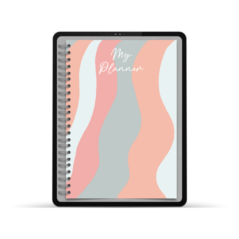 Undated Pink & Green Themed Digital Planner