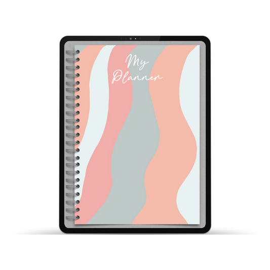 Undated Pink & Green Themed Digital Planner