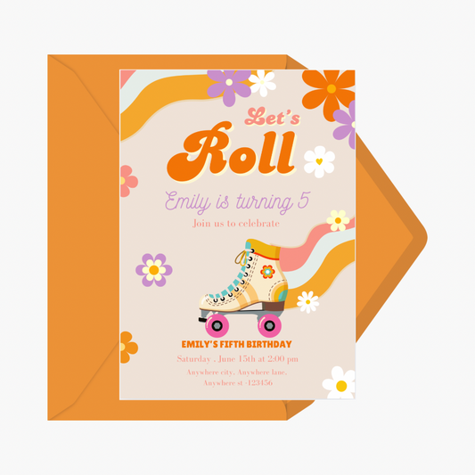 Let’s Roll Birthday Invitation